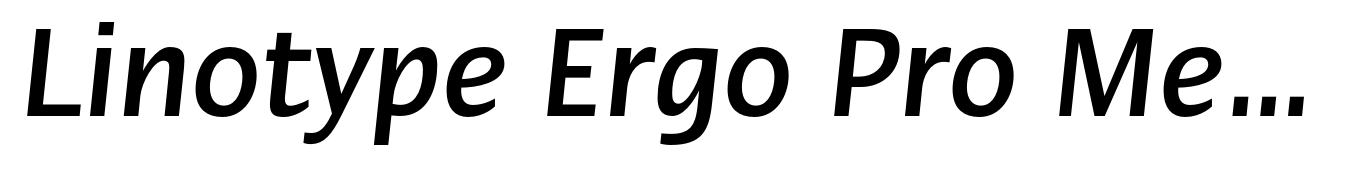 Linotype Ergo Pro Medium Italic Condensed